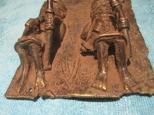 Benin - Bronzen muurplaquette. kopen? Bied vanaf 85!