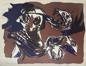 Karel Appel - Jules in het dorp, 1961 - Kunstenaarsafdruk - Lithografie kopen? Bied vanaf 1600!