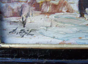 Edmond von Sijben de Maroije - Winterlandschap met knotwilgen. kopen? Bied vanaf 60!