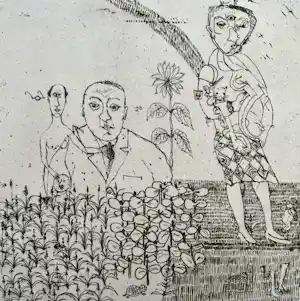 Sipke Huismans - handgesigneerde ets | 'Een grote dorst' | 1967 kaufen? Bieten Sie von 40!