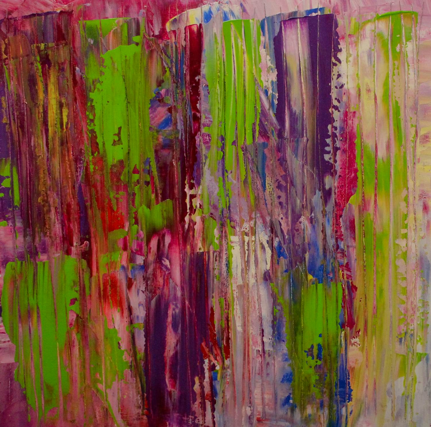 Lia van Leeuwen - Olieverf op paneel: Lines III - 2015 kopen? Bied vanaf 125!