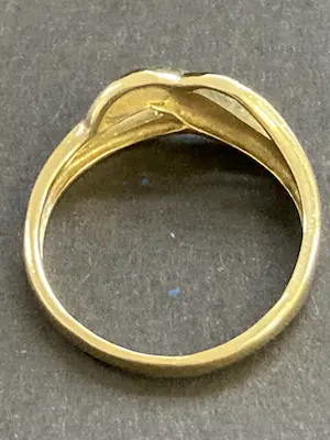 14 karaats geelgouden fantasie ring kopen? Bied vanaf 120!