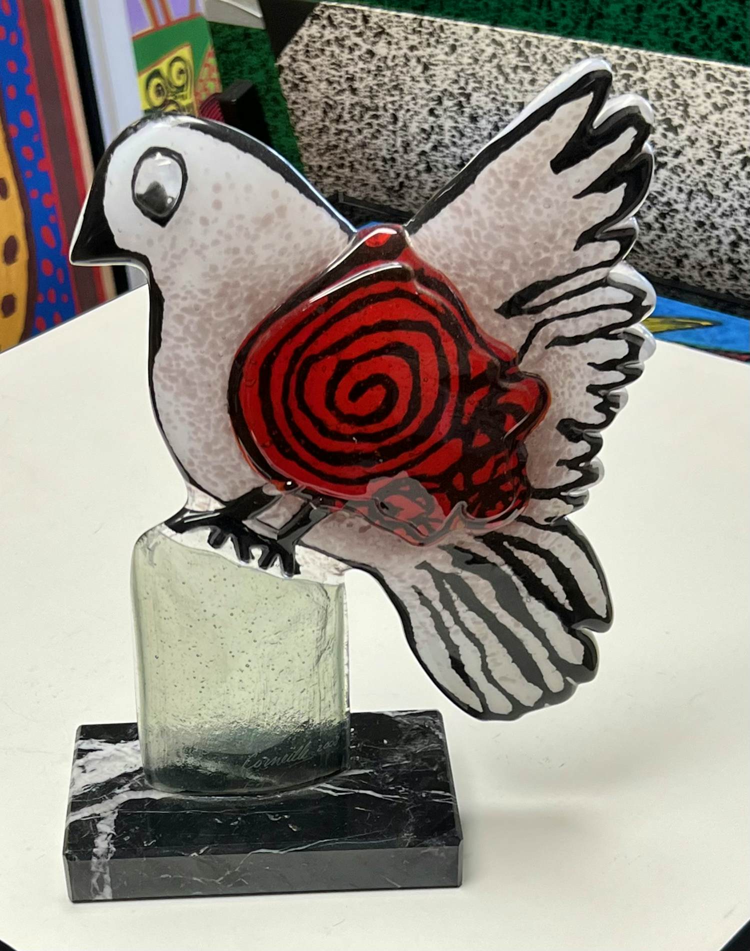 Corneille - Glazen sculptuur "Paradijsvogel " - handgesigneerd EA 1/1 kaufen? Bieten Sie von 2800!