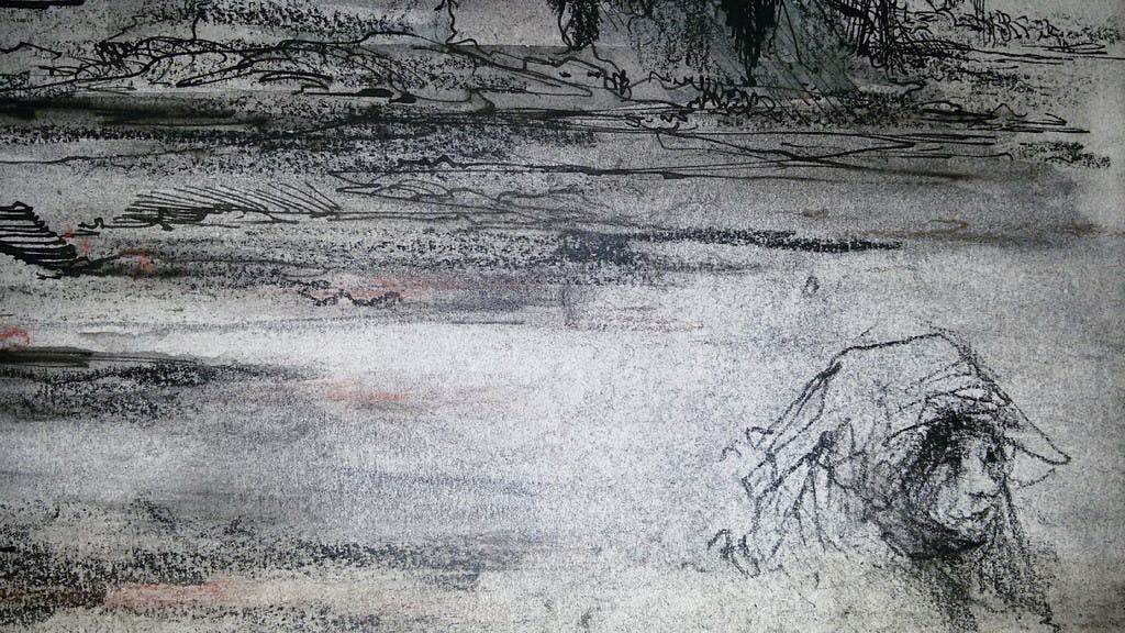 Dirkje Kuik - Nederzetting, tekening (laatste keer!) kopen? Bied vanaf 150!