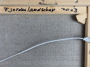 Henk Lassche - olieverf op doek - 'Fjordenlandschap' - 2003 (INGELIJST) kopen? Bied vanaf 1200!