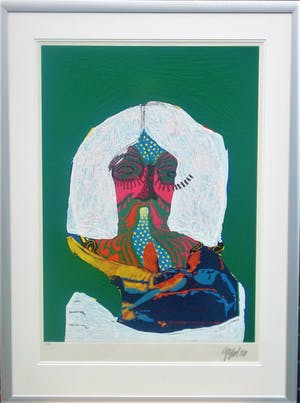 Karel Appel - The soft oriental, H/C ex. groot werk ,fantastisch gelijst! kopen? Bied vanaf 1750!
