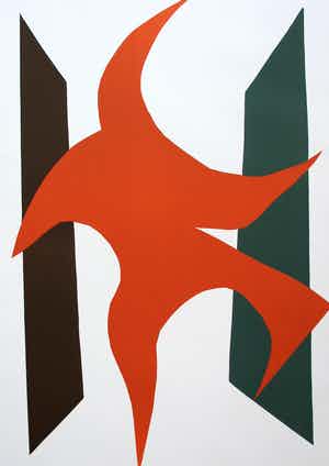 Richard Mortensen - zeefdruk: abstract - 1981 verkocht voor € 95!