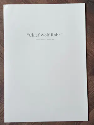Frank Albert Rinehart - Chief Wolf Robe Koppermaandag prent 2000 kaufen? Bieten Sie von 50!