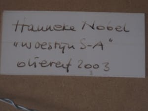 Hanneke Nobel - Boeiend Minimalistisch olieverf "Kalahari Woestijn Zuid Afrika" - gesigneerd kopen? Bied vanaf 10!