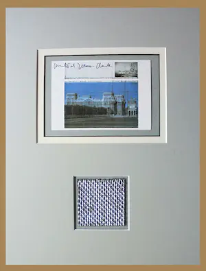 AcheterChristo - Collage Reichstag Berlin - 1995 - handgesigneerd -in pptout -ready to frame? Enchérissez de 139!