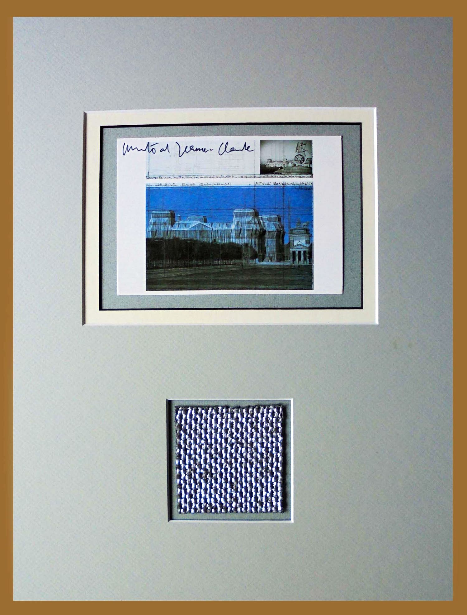 Christo - Collage Reichstag Berlin - 1995 - handgesigneerd -in pptout -ready to frame verkocht voor € 139!