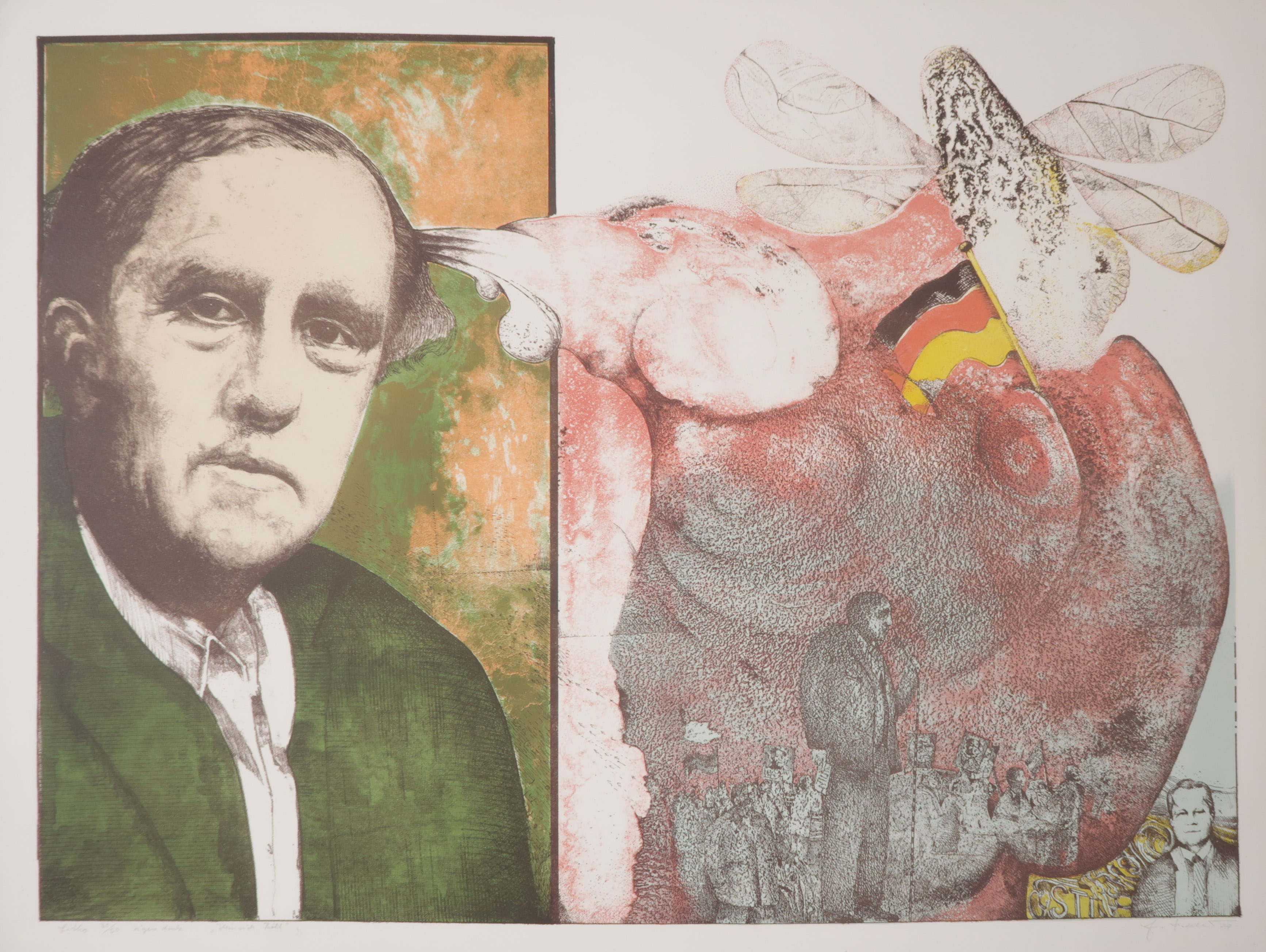 Georg Hadeler - Litho, Heinrich Böll kopen? Bied vanaf 1!