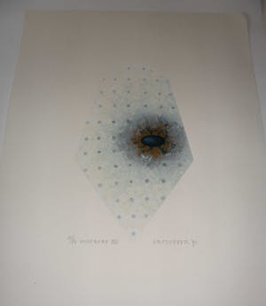 Bert Vredegoor - Zeefdruk, titel, "Miserere VIII ". kopen? Bied vanaf 20!