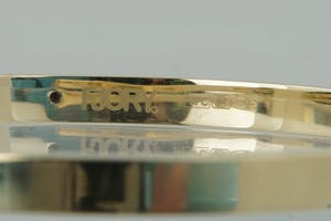 1301 - Fraaie FJORY 14 krt goud op zilver "Bangle" amband - met 9 diamanten kopen? Bied vanaf 490!