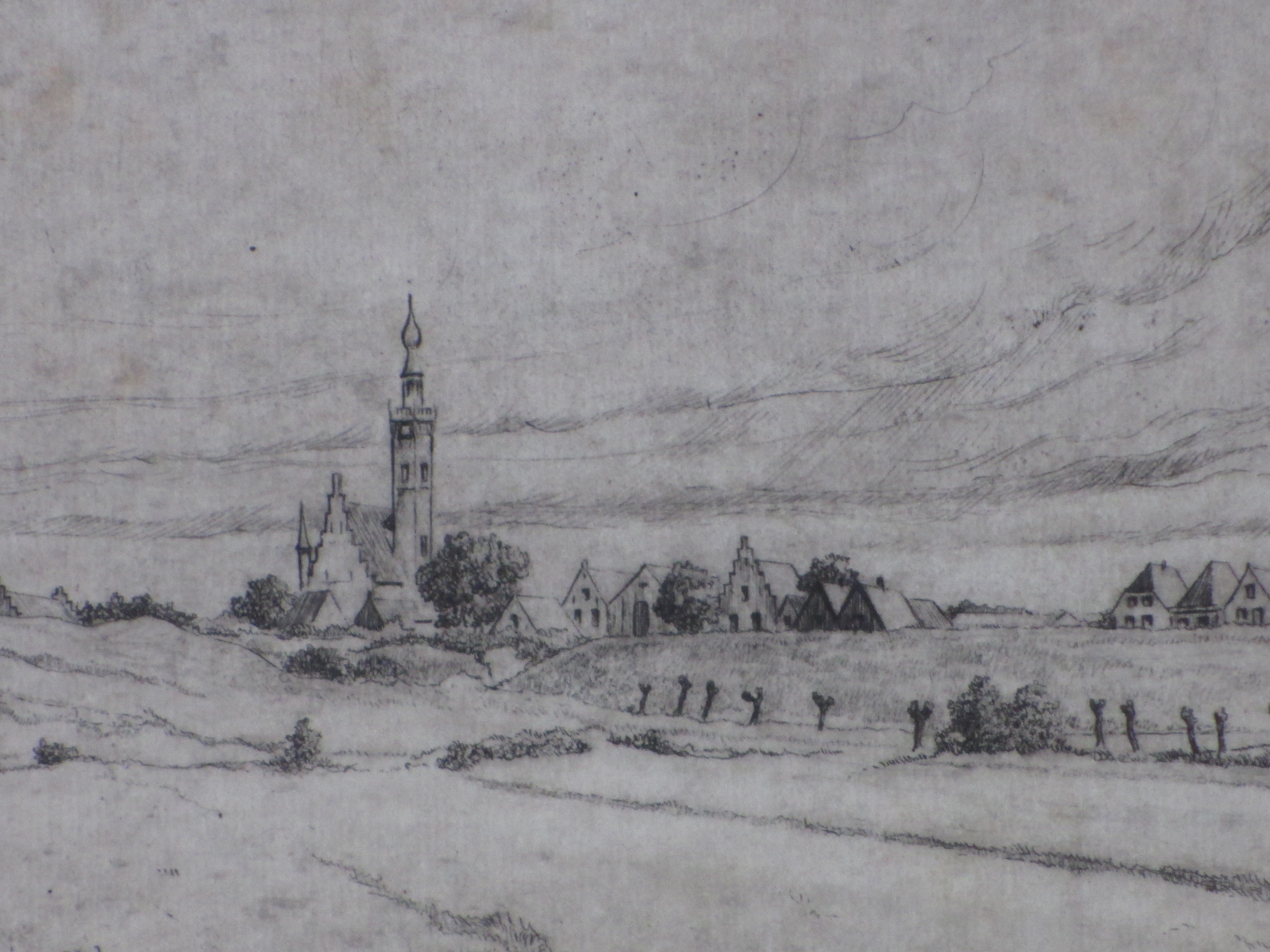 Laurens Jannis Braams - Gezicht op Veere - Ets kopen? Bied vanaf 40!