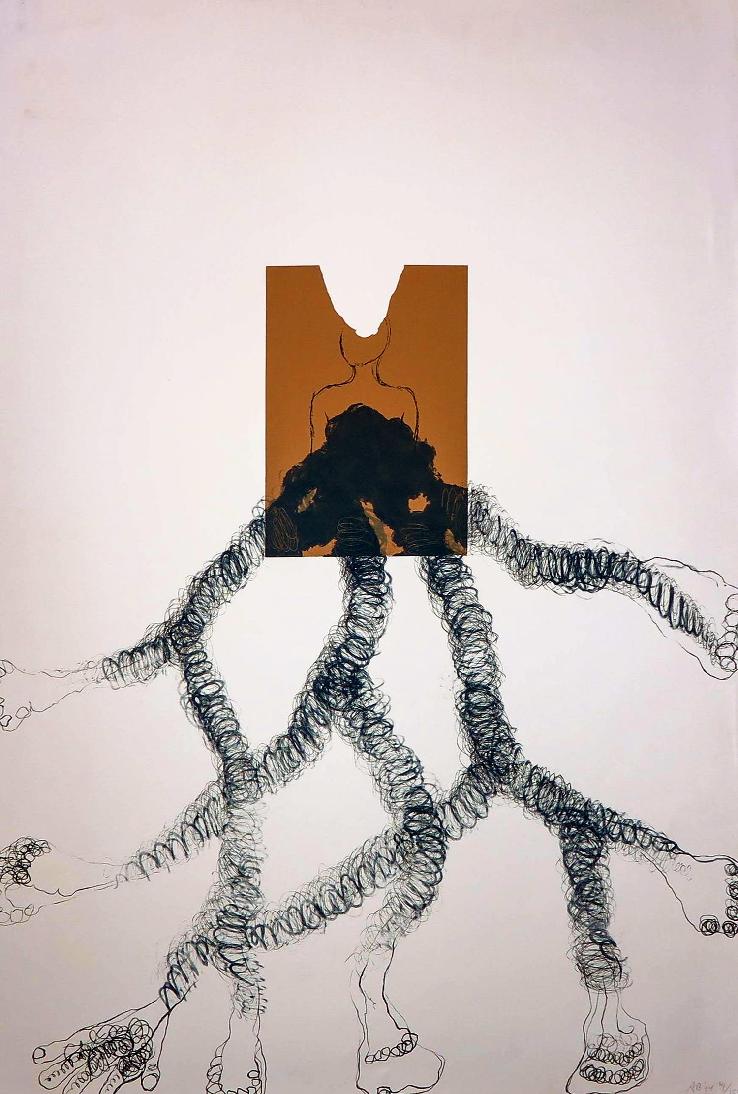 Ansuya Blom - Zeefdruk, Zonder titel verkocht voor € 65!