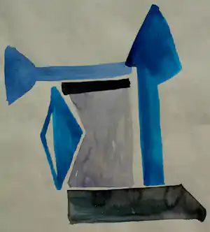 Theo Kuijpers - Aquarel: geometrische compositie verkauft für € 150!