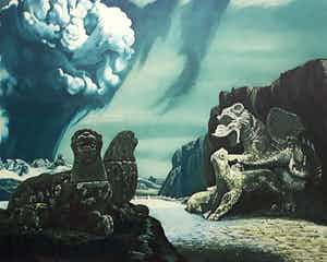 Carel Willink - De eeuwige schreeuw, litho (ingelijst) verkocht voor € 495!