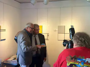 Piet Mondriaan - Lozenge Comp. with Red, Black, Blue and Yellow, emaille op metaal (unica, groot) kopen? Bied vanaf 695!