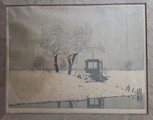 AcheterHendrik de Laat - Sneeuwlandschap. Bomen. Vaart.? Enchérissez de 89!