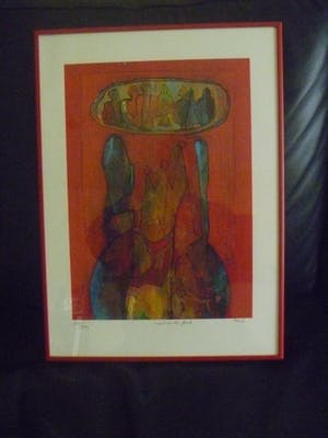 Ruud van der Beele - Zeefdruk, z.t. Abstract 2 - Ingelijst kopen? Bied vanaf 50!