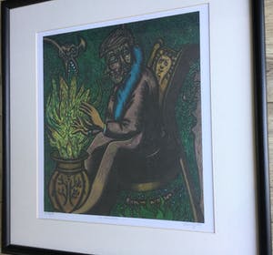 Pjeroo Roobjee - De Verteller | Zeefdruk - ingelijst kopen? Bied vanaf 40!