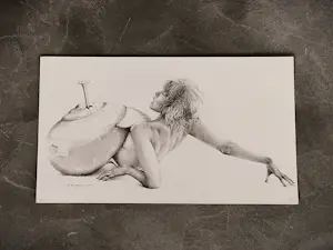 Raymond Bertrand - erg mooie (sur)realistische potlood/inkt tekening "vrouwelijk naakt slak" kopen? Bied vanaf 67!