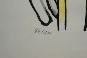 AcheterCorneille - Ingelijste litho: 'Indifférent' - 1975? Enchérissez de 375!