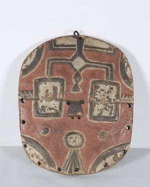 Teke - Houten masker met wit en rood pigment voor dansceremonies kopen? Bied vanaf 1!