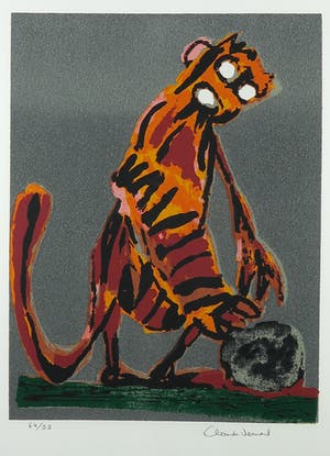Claude Venard - Terragravure op geschept papier, Zonder titel - Ingelijst kopen? Bied vanaf 50!