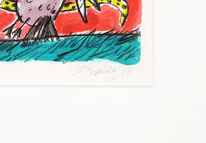 Corneille - Zeefdruk, Vogel met slang kopen? Bied vanaf 1!