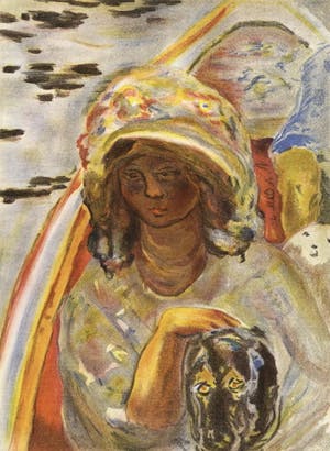 Pierre Bonnard - litho uit 1939 - Jeune fille dans une barque/le petit dejeuner kopen? Bied vanaf 30!