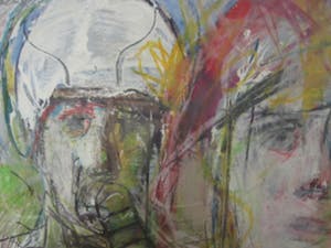 Willem Snitker - vroeg 1968 express Pastel uit zijn Bleeker Galerie Haarlem - gesign met opdracht kopen? Bied vanaf 1!