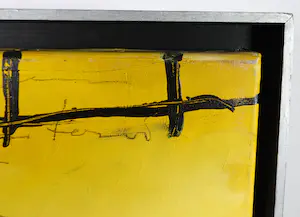 Theo Koster - Gemengde techniek op doek, Abstracte compositie - Ingelijst (Groot) kopen? Bied vanaf 1!