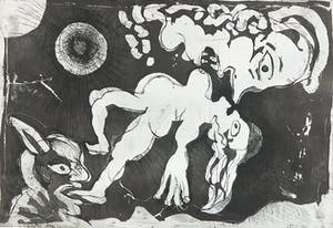 Lucebert - Ets en aquatint, De nachtmerrie - Ingelijst kopen? Bied vanaf 150!