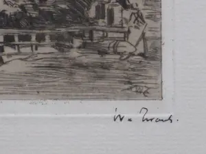 Willem de Zwart - Huis met telegraafpaal - Ets kopen? Bied vanaf 50!