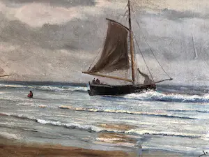 Jacob Willem Gruijter - "Boten aan het Strand" kopen? Bied vanaf 375!