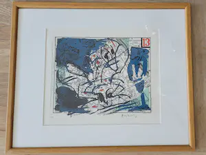 Pierre Alechinsky - Paris, Arrondissement 13 - ingelijste litho - 1983 - oplage 99 kopen? Bied vanaf 600!
