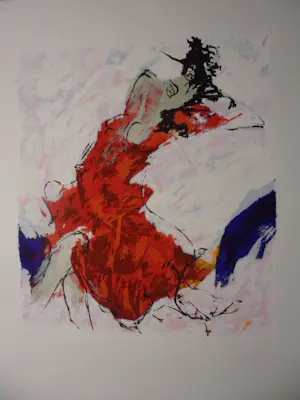 Menno Bauer - Litho, titel, "Wat valt er in April nog te lijden ". kopen? Bied vanaf 40!