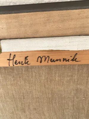 Buy Henk Munnik - Landschap met gebouwen - Ingelijst (Groot)? Bid from 200!