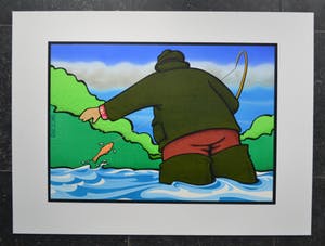 Wim Heesakkers - Gouache - The Fisherman kopen? Bied vanaf 10!