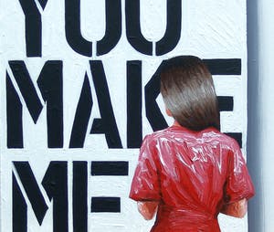 Gerard Boersma - You Make Me (Vrouw kijkend naar schilderij van Christopher Wool) kopen? Bied vanaf 75!