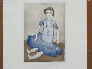 Buy Kurt Muhlenhaupt - „Die Puppe“, sitzende antike Puppe? Bid from 95!