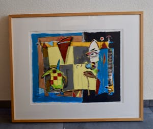 Cor de Jong - Zeefdruk op papier - Zonder titel - Ingelijst kopen? Bied vanaf 1!