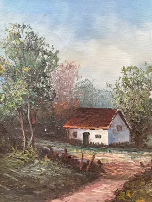 Henner Knauf - Landelijk landschap gesigneerd kopen? Bied vanaf 35!