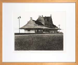 Wim Bettenhausen - Ets, Station Maassluis - Ingelijst verkocht voor € 1!