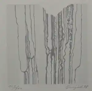 Robert Quijada - Geometrische Compositie - Handgesigneerde Lithografie (1975) | GRATIS VERZENDING kopen? Bied vanaf 29!