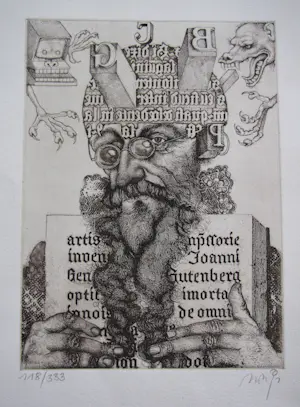 Michael Mathias Prechtl - " JOHANNES BEDROHT " ( GUTENBERG ) kaufen? Bieten Sie von 200!