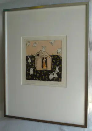 Carla Kleekamp - Ingelijste ets , La femme fatale – ca. 1980 – nr. 12/30 kopen? Bied vanaf 1!