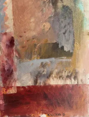 Wil Bouthoorn - olieverf op doek | 'zonder titel' | 1996 (Herkomst nalatenschap Bouthoorn) kopen? Bied vanaf 950!